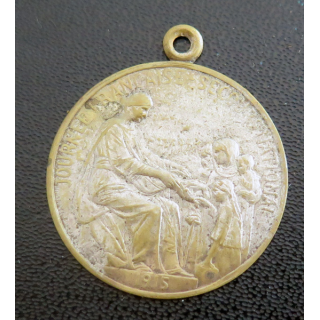 Journée française du secours national de 1915 signée Hyppolyte Lefebvre en aluminium
