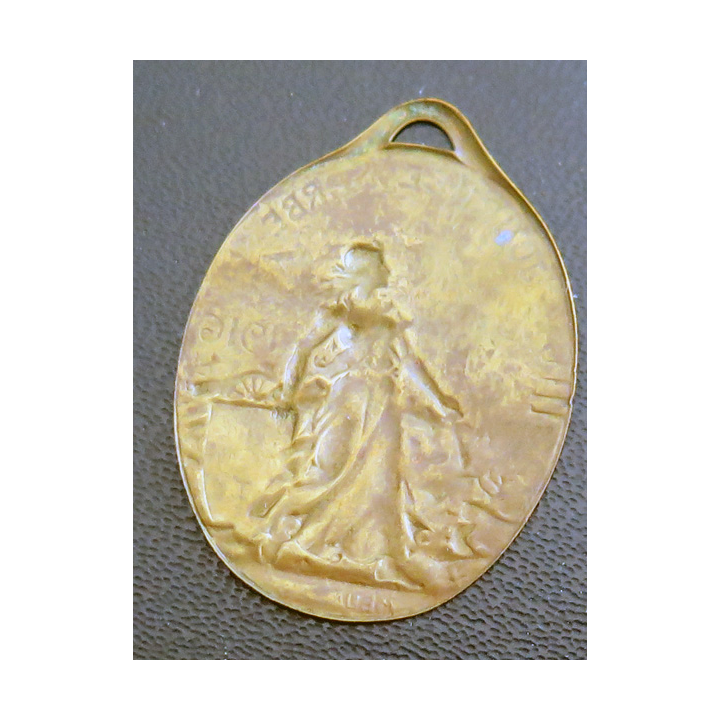 JOURNEE SERBE  :  médaille en laiton ou métal léger doré de la journée serbe 1916