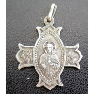 Croix en métal argenté 2,5 x 2,5 cm