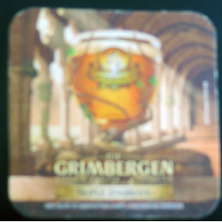 DESSOUS DE VERRE A BIÈRE Grimbergen Triple d'Abbaye 9 x 9 cm
