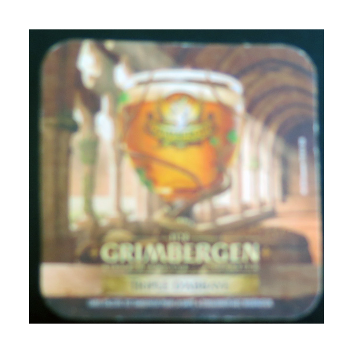 DESSOUS DE VERRE A BIÈRE Grimbergen Triple d'Abbaye 9 x 9 cm