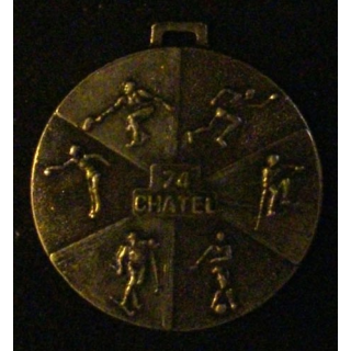 MÉDAILLE D'ARGENT DES SPORTS DE LA VILLE DE CHATEL (74) DIAM 4,6