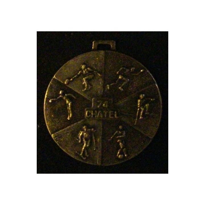 MÉDAILLE D'ARGENT DES SPORTS DE LA VILLE DE CHATEL (74) DIAM 4,6