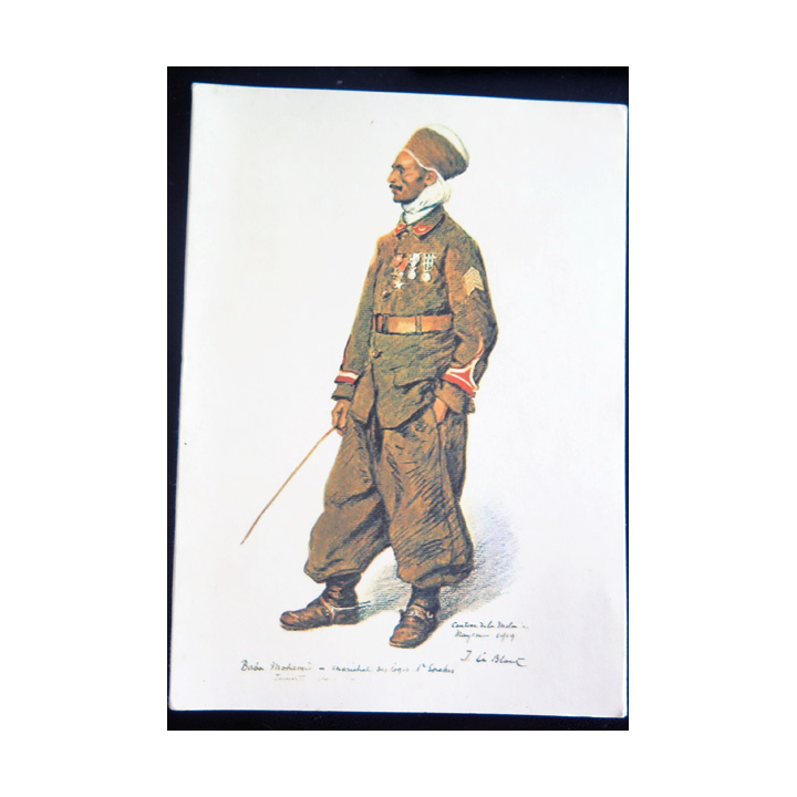 Carte de correspondance militaire du 1° régiment de spahis