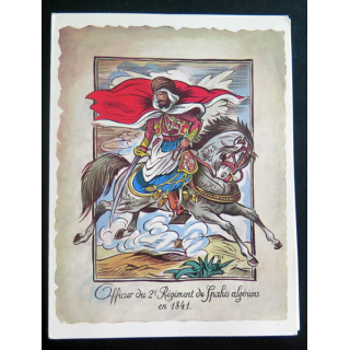 Carte de Correspondance Officier du 2° RSA Régiment de spahis algériens en 1841