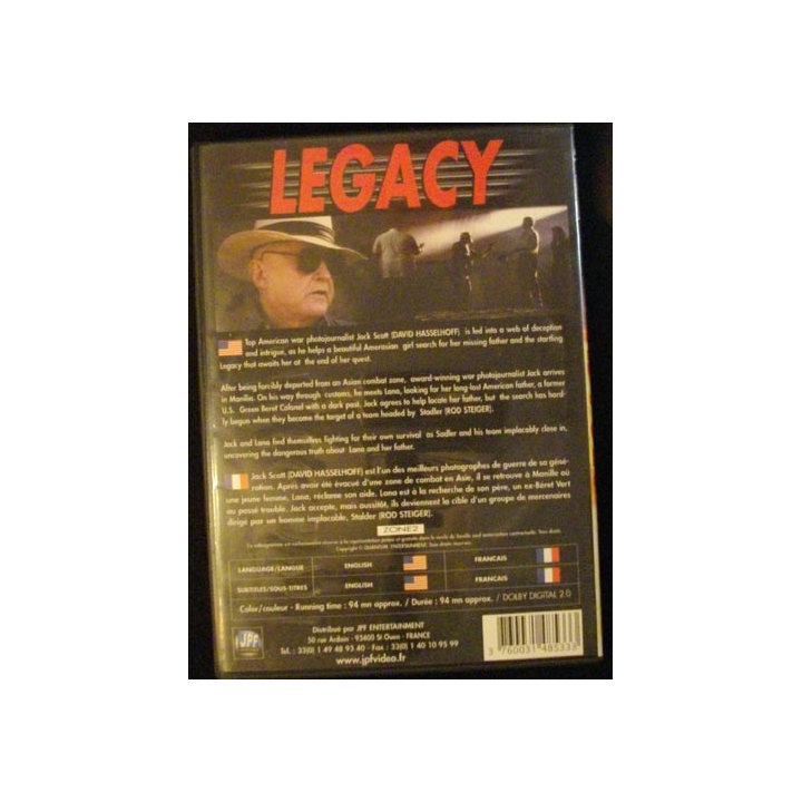 DVD : LEGACY AVEC DAVID HASSELHOFF
