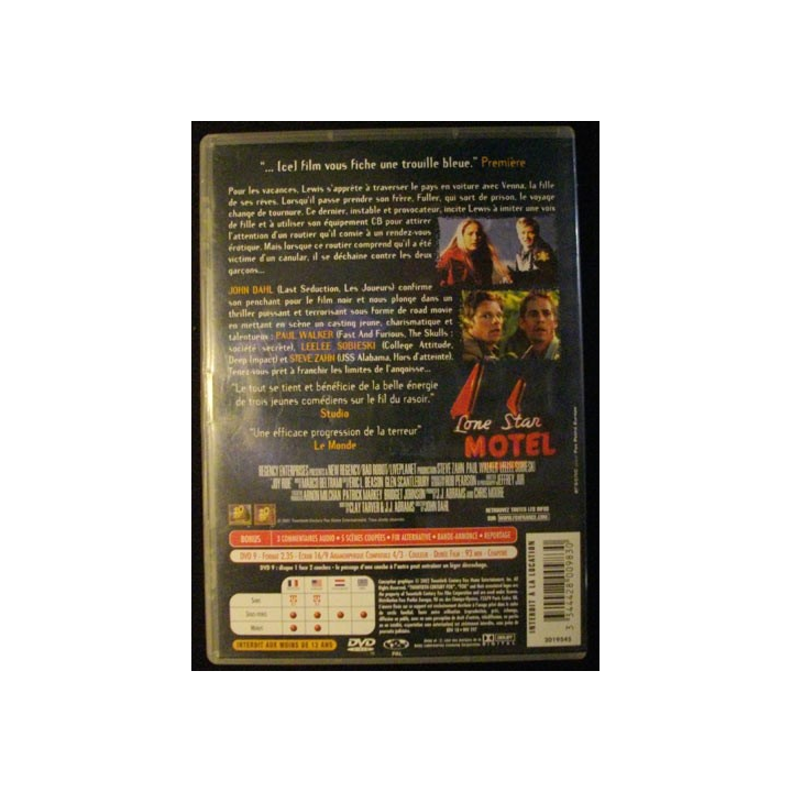 DVD : UNE VIRÉE EN ENFER AVEC S. ZAHN P. WALKER ET L.SOBIESKI