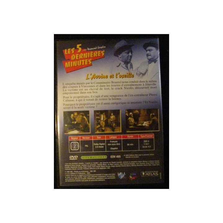 DVD : L'AVOINE ET L'OSEILLE (5 DERNIERES MINUTES) AVEC R. SOUPLE