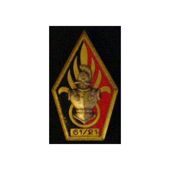61-21° CGL : 61-21° COMPAGNIE DE GÉNIE LÉGION ÉMAIL VERT FONCÉ