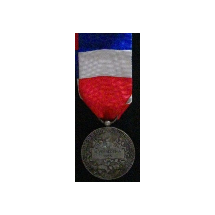 FRANCE : MÉDAILLE DU TRAVAIL ET SÉCURITE SOCIALE ARGENT 1955