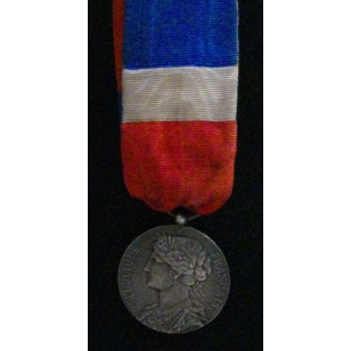 FRANCE : MÉDAILLE DU TRAVAIL PRÉVOYANCE SOCIALE EN ARGENT 1914