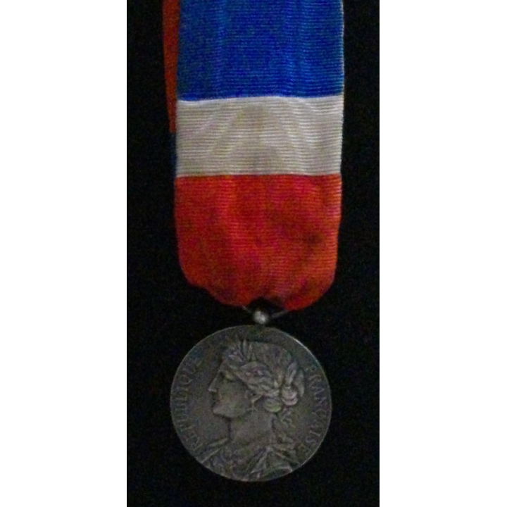 FRANCE : MÉDAILLE DU TRAVAIL PRÉVOYANCE SOCIALE EN ARGENT 1914