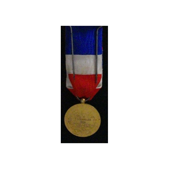 FRANCE : MÉDAILLE DU TRAVAIL COMMERCE INDUSTRIE EN VERMEIL 1938