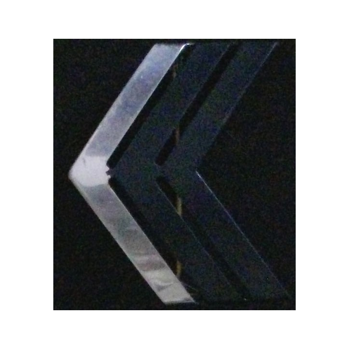 GALON MÉTALLIQUE CAPORAL-CHEF ANTHRACITE / ARGENT MÉTAL LÉGER