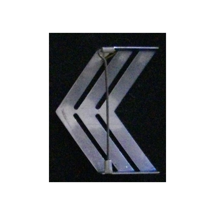 GALON MÉTALLIQUE CAPORAL-CHEF ANTHRACITE / ARGENT MÉTAL LÉGER