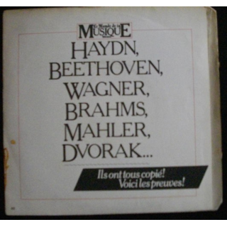 DISQUE 45 TOURS HAYND - BEETHOVEN - WAGNER - BRAHMS - MAHLER - DVORAK