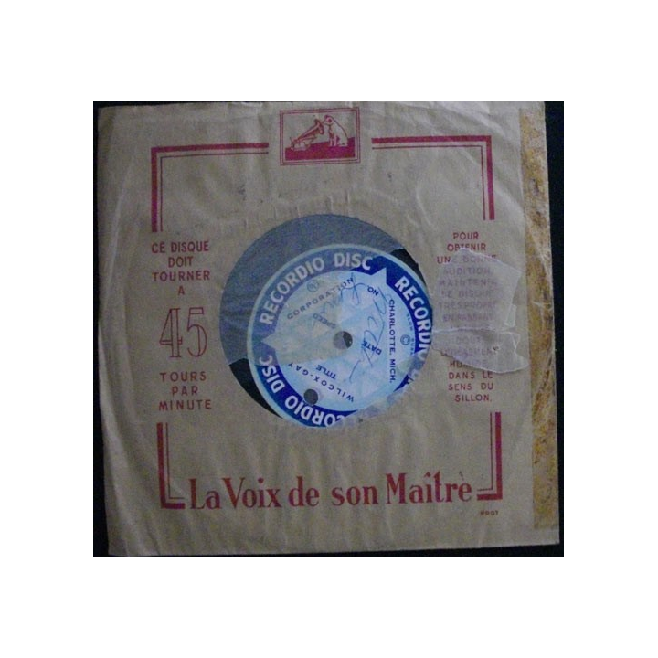 DISQUE 45 TOURS : WILCOX-GAY TITLE CHARLOTTE-MICH CORPORATION
