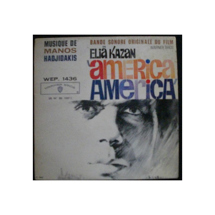 DISQUE 45 TOURS : BANDE SONORE ORIGINALE DE AMERICA DE ELIA KAZAN
