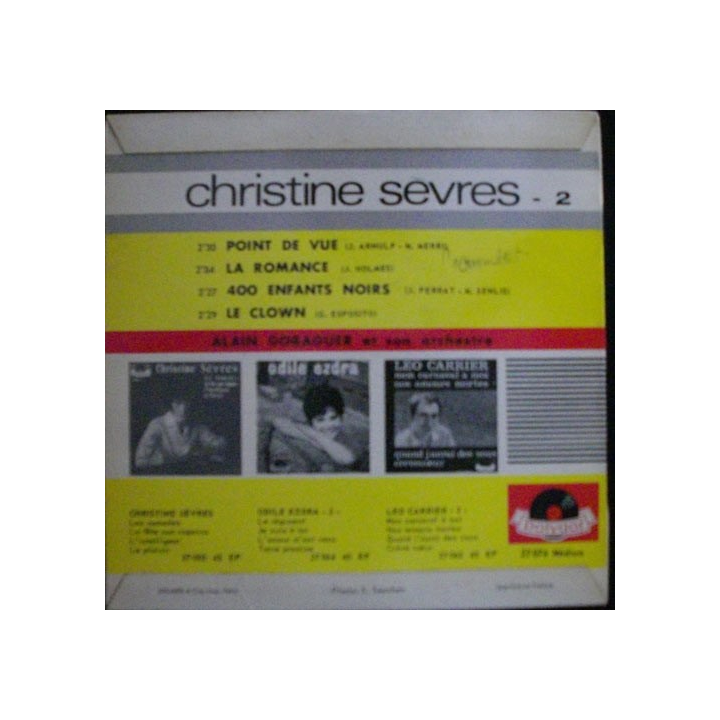 DISQUE 45 TOURS : CHRISTINE SÈVRES POINT DE VUE-LA ROMANCE