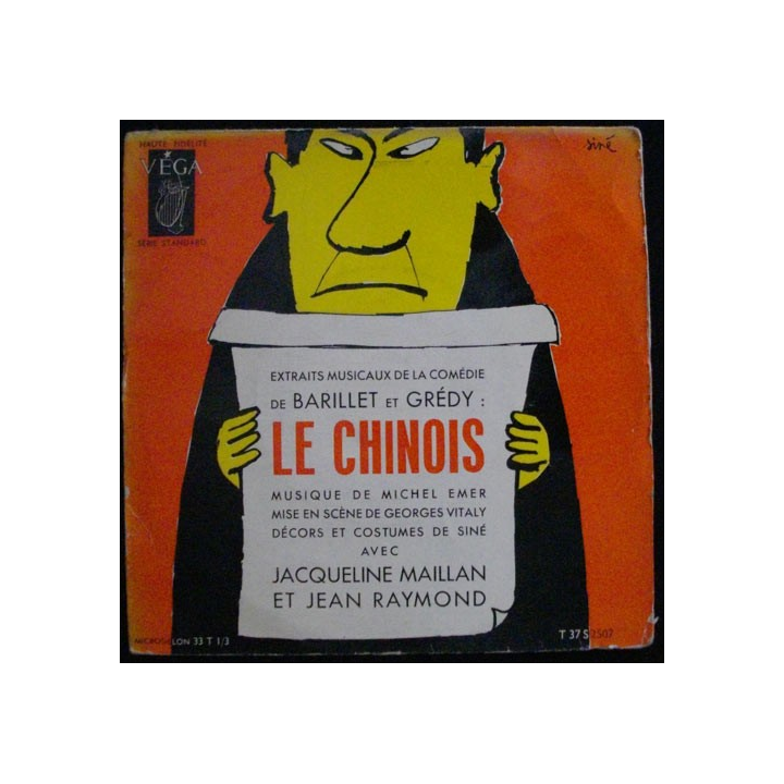 DISQUE 45 TOURS : EXTRAITS MUSICAUX DE LA COMÉDIE LE CHINOIS
