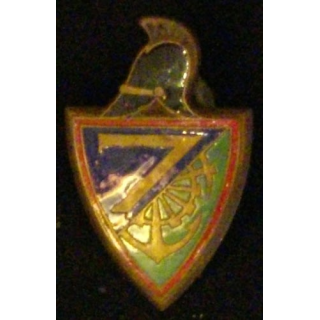 7°RG : 7°RÉGIMENT DU GÉNIE (D 214) ÉMAIL ATTACHE COLLÉE
