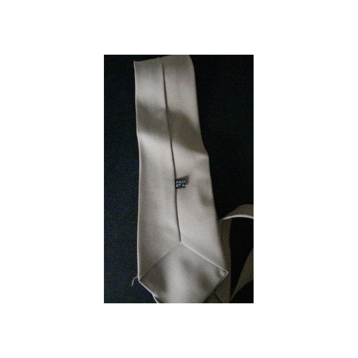 Cravate de tenue de sortie kaki clair époque 1960 / 1970 polyester et laine