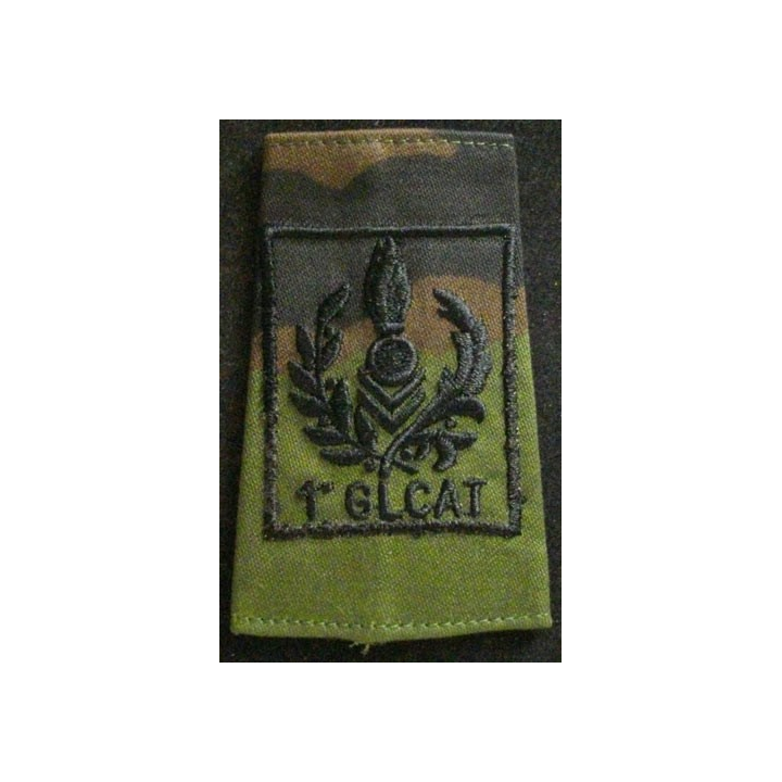 FOURREAU COMBAT CAMOUFLÉ 1°GLCAT BORDURES NOIRES