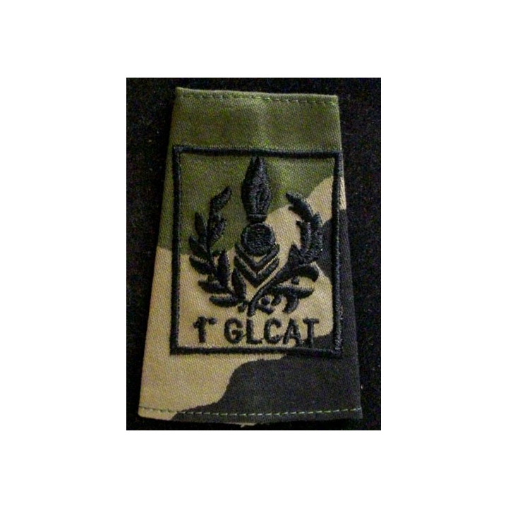 FOURREAU COMBAT CAMOUFLÉ 1°GLCAT BORDURES NOIRES
