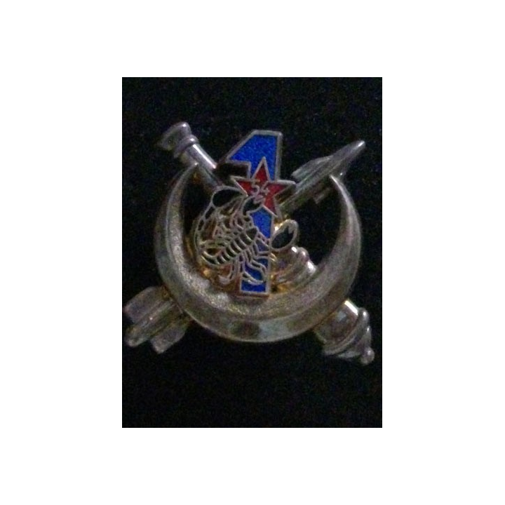 54° RA : 54° RÉGIMENT D'ARTILLERIE 1° CIE TRANSLUCIDE ARGENTÉ