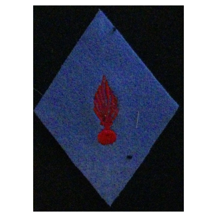 LOSANGE DE BRAS MODÈLE 45 : INTENDANCE TROUPE GRENADE (BLEU)