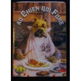 BOITE D'ALLUMETTES : AU CHIEN QUI FUME