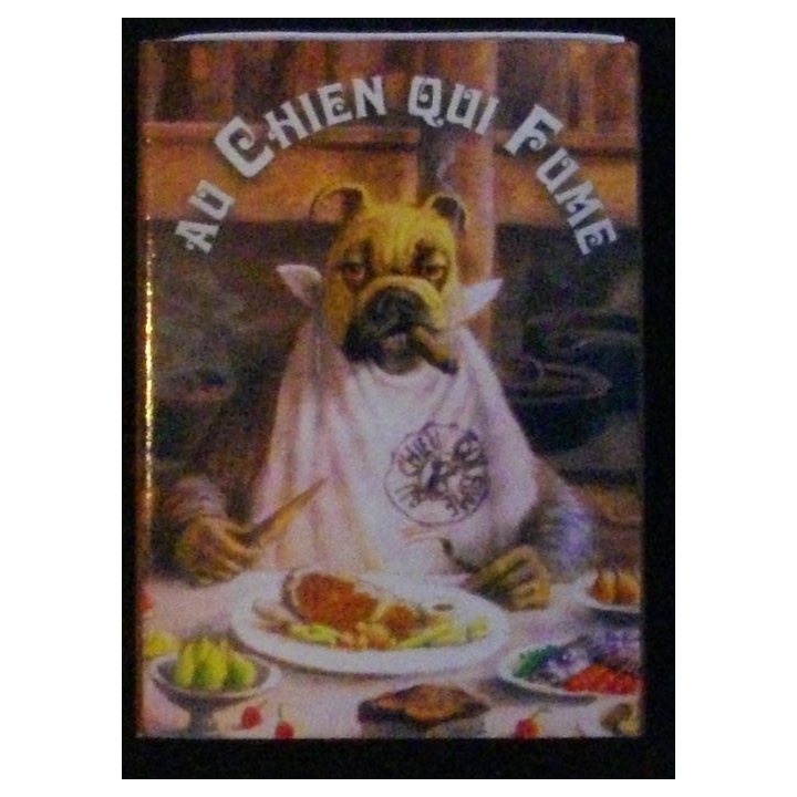 BOITE D'ALLUMETTES : AU CHIEN QUI FUME