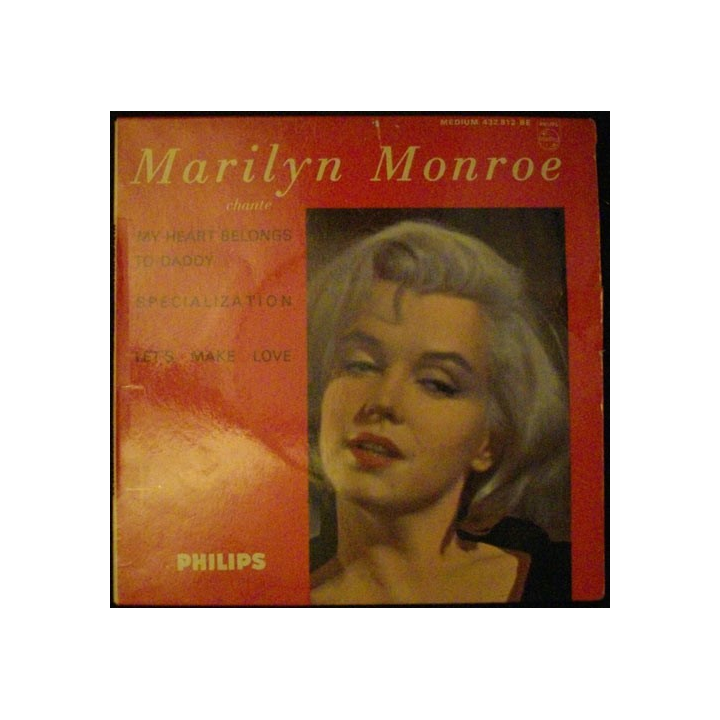 DISQUE 45 TOURS : MARYLIN MONROE MY HEART BELONGS TO DADDY
