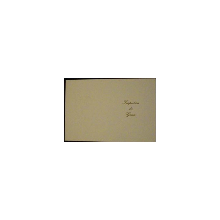 CARTE DE L'INSPECTION DU GÉNIE INSIGNE EN RELIEF