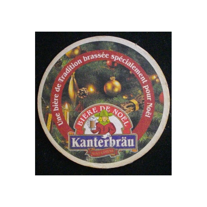 DESSOUS DE VERRE A BIÈRE : KANTERBRÄU BIÈRE DE NOËL (CARTON)