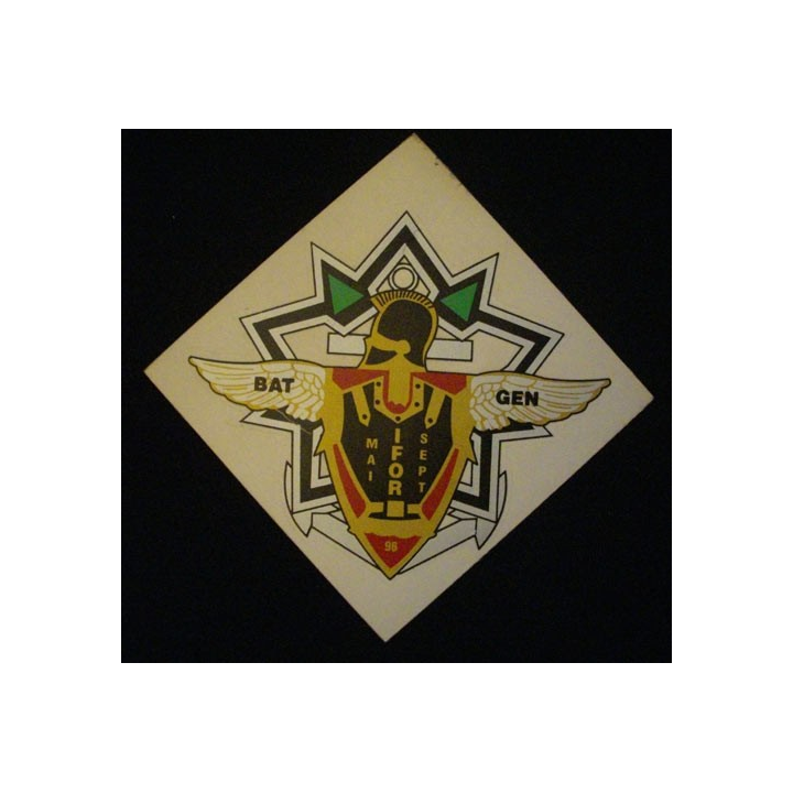 AUTOCOLLANT SUR TOILE BATGEN 1996 3°RG IFOR (TAILLE 15 x 15 cm)