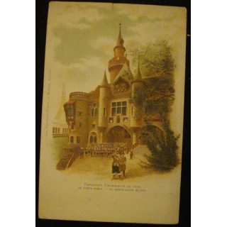 CARTE POSTALE : EXPOSITION UNIVERSELLE DE 1900 PORTE ST MICHEL