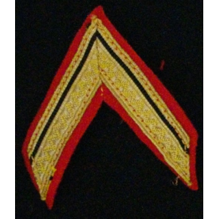 galon de sergent engagé d'artillerie avec crochets