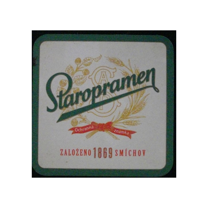 DESSOUS DE VERRE A BIÈRE : STAROPRAMEN (CARTON)