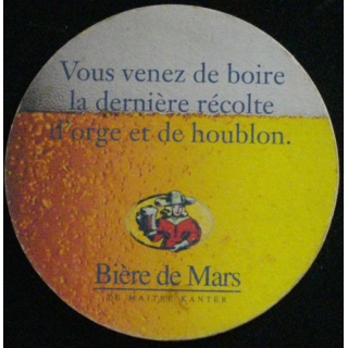 DESSOUS DE VERRE A BIÈRE : BIÈRE DE MARS MAÎTRE KANTER (CARTON)