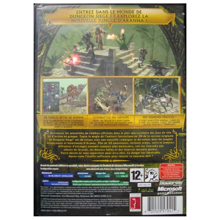 LEGENDS OF ARANNA : DUNGEON SIEGE MICROSOFT