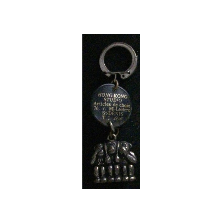 PORTE CLEFS : LES TROIS SINGES HONG-KONG STUDIO ST DENIS