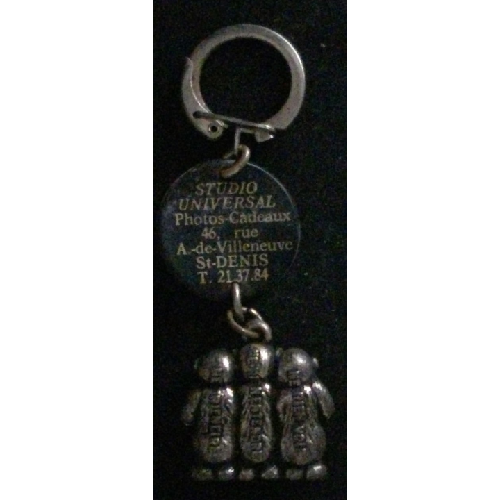 PORTE CLEFS : LES TROIS SINGES HONG-KONG STUDIO ST DENIS