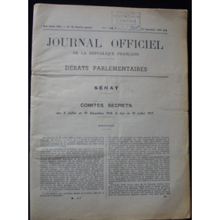 COMITÉS SECRETS DES 4 JUILLET ET 19/12/1916, 6 JUIN ET 19/07/191
