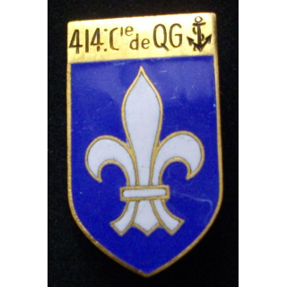 414° CQG : 414° COMPAGNIE DE QUARTIER GÉNÉRAL  ÉMAIL