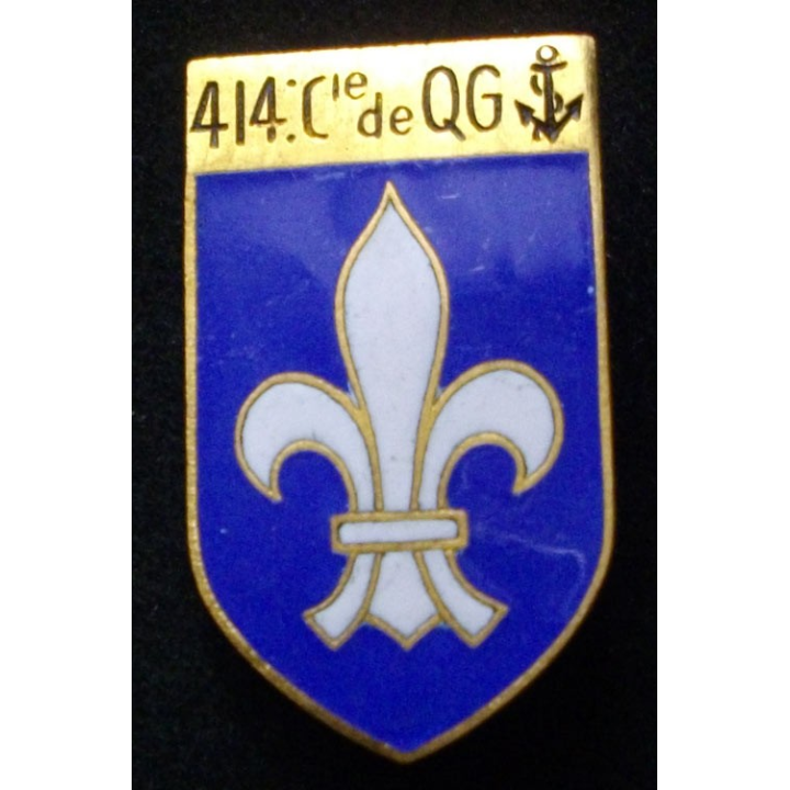 414° CQG : 414° COMPAGNIE DE QUARTIER GÉNÉRAL  ÉMAIL