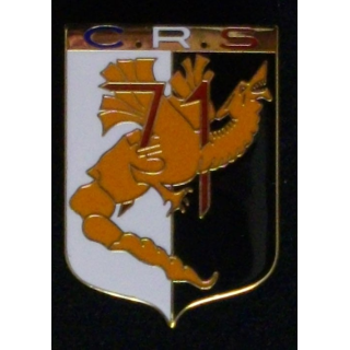 insigne compagnie républicaine sécurité 71 modèle 1944 fabrication Boussemart retirage 2010