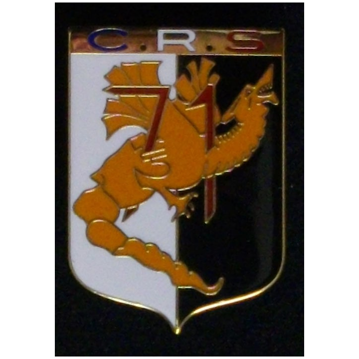 insigne compagnie républicaine sécurité 71 modèle 1944 fabrication Boussemart retirage 2010