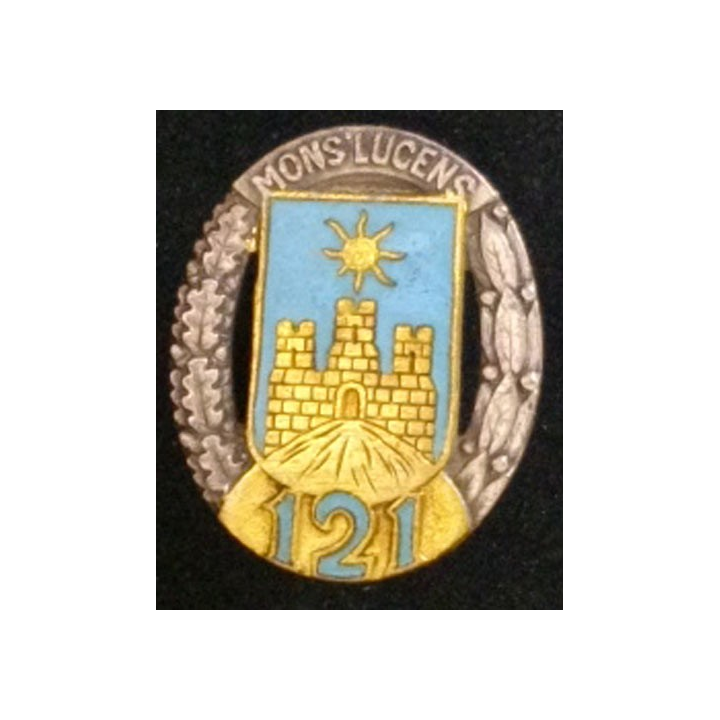 121°RI : 121°RÉGIMENT D'INFANTERIE PORTE NON ÉMAILLÉE