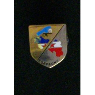 ÉCU DE LA GENDARMERIE MOBILE FORPRONU OR SUR ARGENT